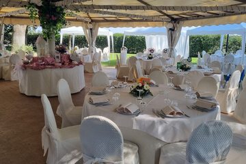 Outdoor wedding area