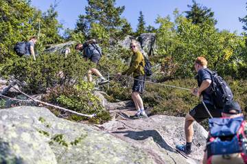 Outdoor rock climbing