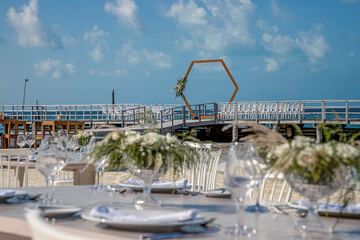 Outdoor wedding area