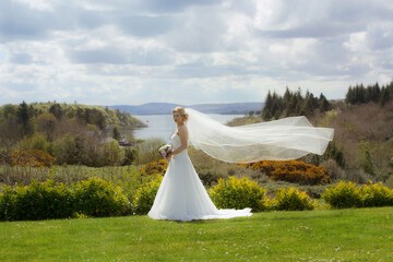 Outdoor wedding area