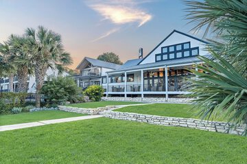 Outdoor banquet area