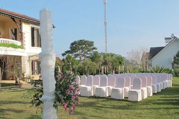 Outdoor wedding area