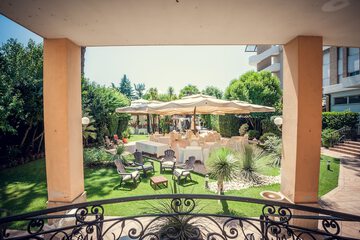 Outdoor wedding area