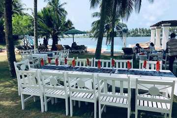 Outdoor wedding area