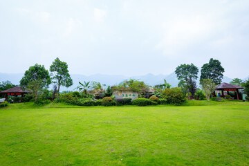 Outdoor banquet area