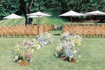 Outdoor wedding area