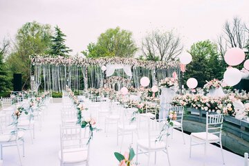 Outdoor wedding area