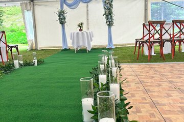 Outdoor wedding area