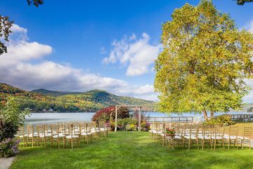 Outdoor wedding area