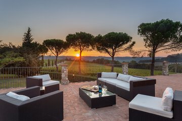 Outdoor wedding area