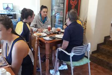 Outdoor banquet area