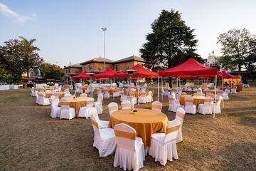 Outdoor wedding area
