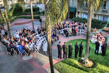 Outdoor wedding area