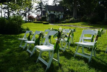 Outdoor wedding area