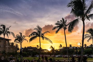 Outdoor banquet area
