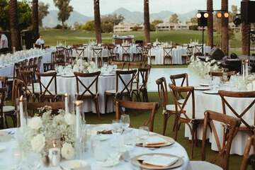 Outdoor wedding area