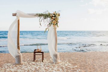 Outdoor wedding area