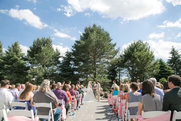 Outdoor wedding area