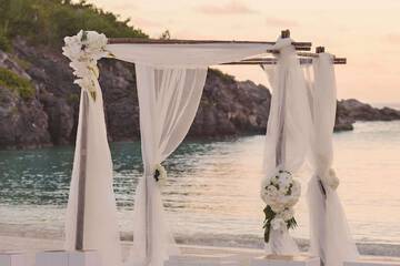 Outdoor wedding area