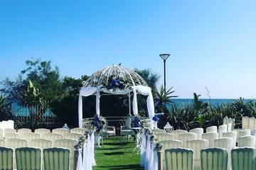 Outdoor wedding area