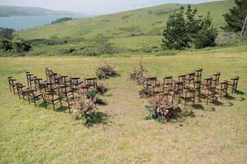 Outdoor wedding area