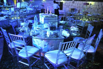 Outdoor banquet area