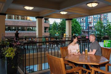 Outdoor banquet area