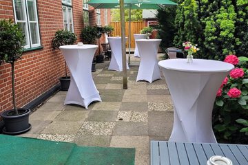 Outdoor banquet area