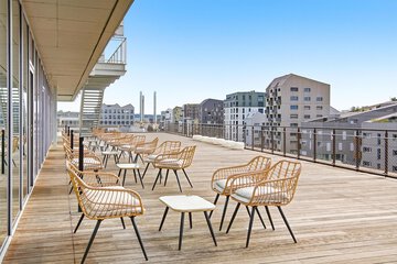 Outdoor banquet area