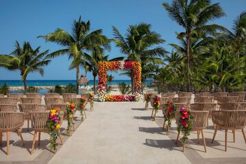 Outdoor wedding area