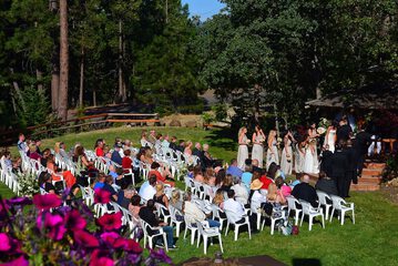 Outdoor wedding area