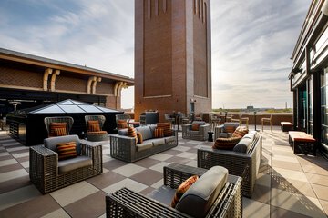 Outdoor banquet area