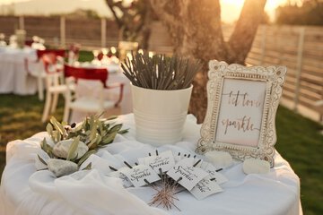 Outdoor wedding area
