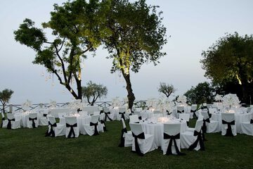 Outdoor wedding area