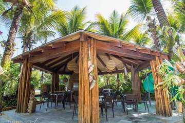 Outdoor banquet area