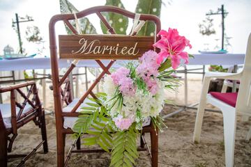Outdoor wedding area