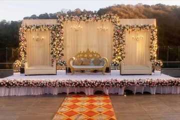 Outdoor banquet area