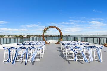 Outdoor wedding area