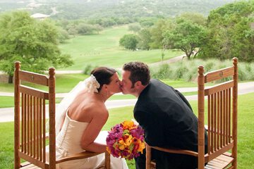Outdoor wedding area