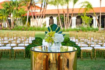 Outdoor wedding area