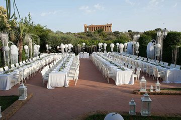 Outdoor banquet area