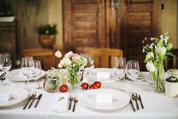 Outdoor wedding area