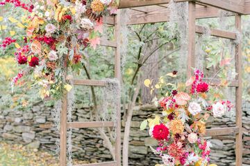 Outdoor wedding area