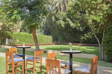 Outdoor banquet area