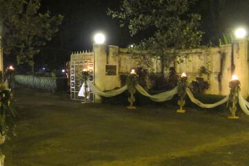 Outdoor wedding area