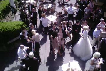 Outdoor banquet area