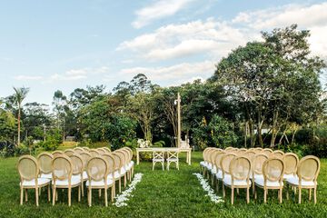 Outdoor wedding area