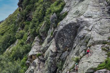 Outdoor rock climbing