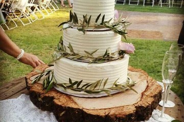 Outdoor wedding area