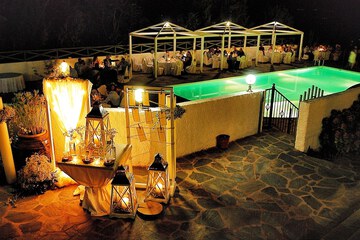 Outdoor wedding area